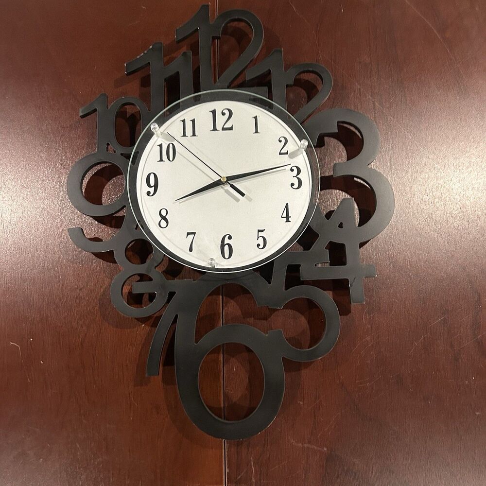 Wall Clock Giant Acrylic Mirror Clocks Frameless by George Nelson
